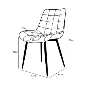 Eetkamerstoel Amber velvet zwart