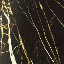 PVC marmeren wandpanelen - Nero Marquina Gold Mat Zwart - 260x122cm