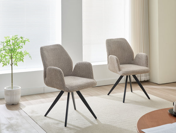 Eetkamerstoel Britt Bouclé Taupe