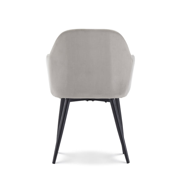 Eetkamerstoel June velvet licht grijs