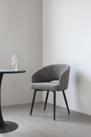 Eetkamerstoel Anna bouclé Grijs