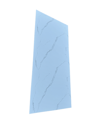 PVC marmeren wandpanelen - Hoogglans Carrara wit - 260x122cm