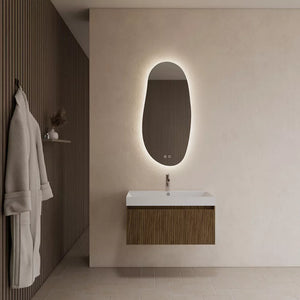 Gliss Design Timotheus badmeubel met ribbelfront Castle Brown
