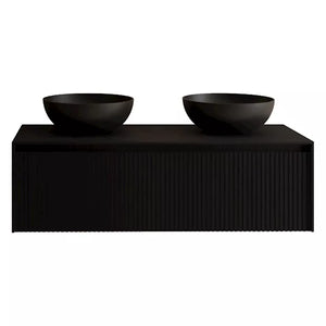 Gliss Design Timotheus badmeubel met ribbelfront black veneer