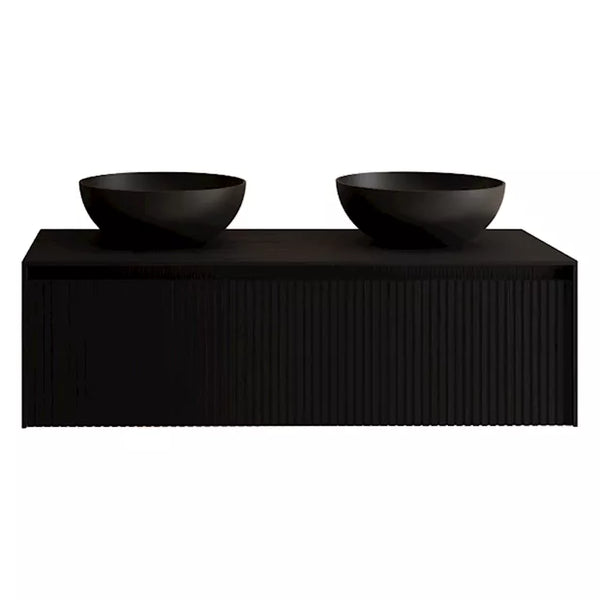Gliss Design Timotheus badmeubel met ribbelfront black veneer