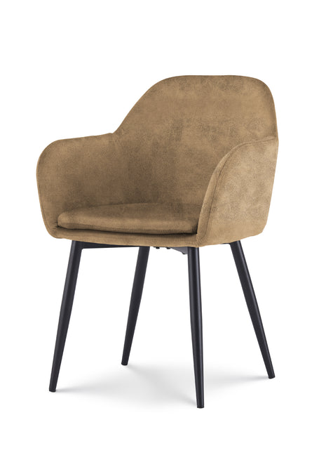 Eetkamerstoel June Bruin leder