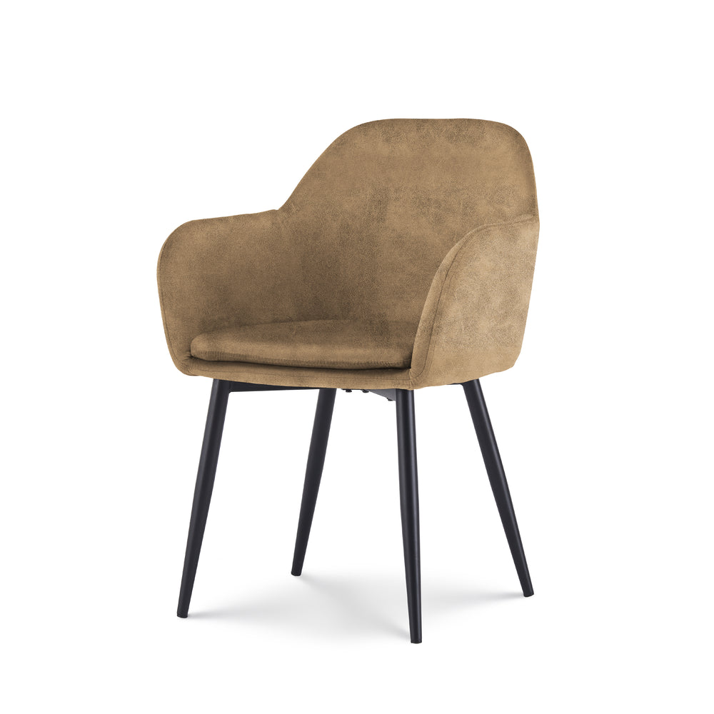 Eetkamerstoel June Bruin leder