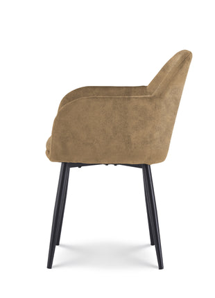 Eetkamerstoel June Bruin leder