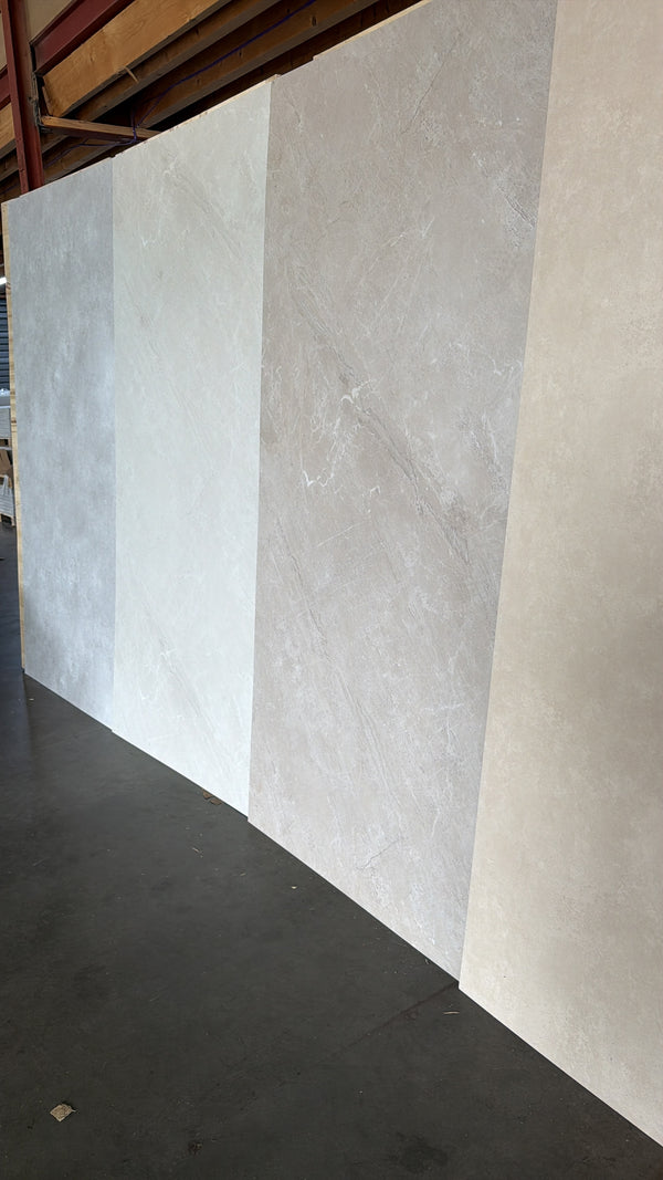 SPC marmeren wandpanelen - Urban light concrete beige - 263x122cm 4mm (Met kliksysteem)