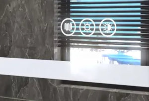 Saniclear Denver Black 2.0 spiegel met verwarming, direct en indirect licht mat zwart 50x100cm