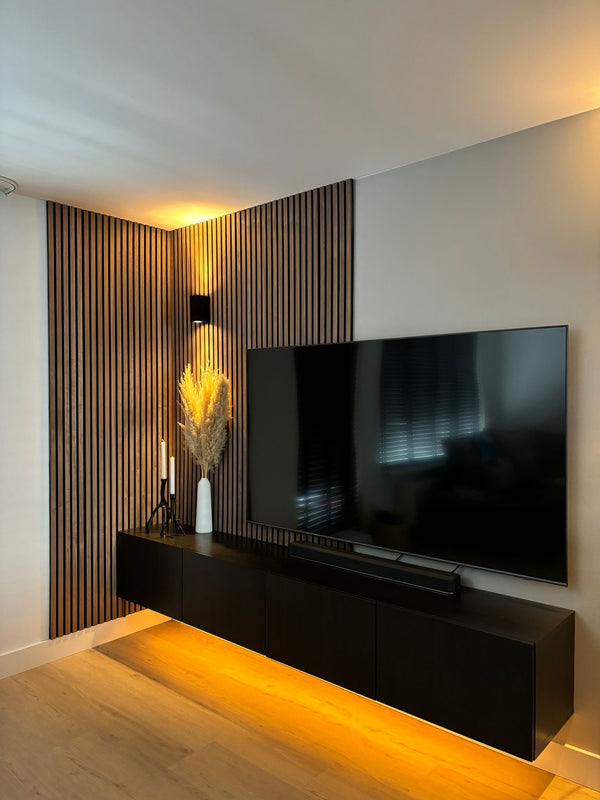 Akoustische wandpanelen - Walnoot - 270x60cm