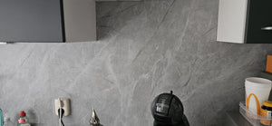 PVC marmeren wandpanelen - Carnico Glans Grijs - 260x122cm