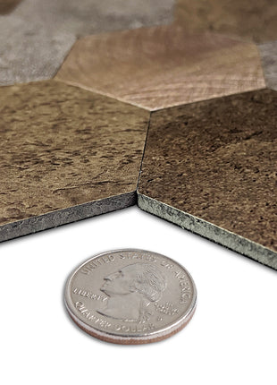 Zelfklevende Mozaïek Steenstrip Hexagon koper