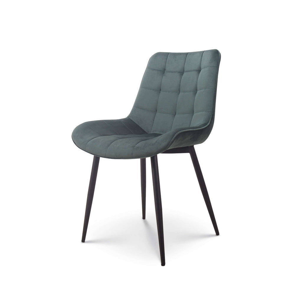 Eetkamerstoel Amber velvet donkergroen