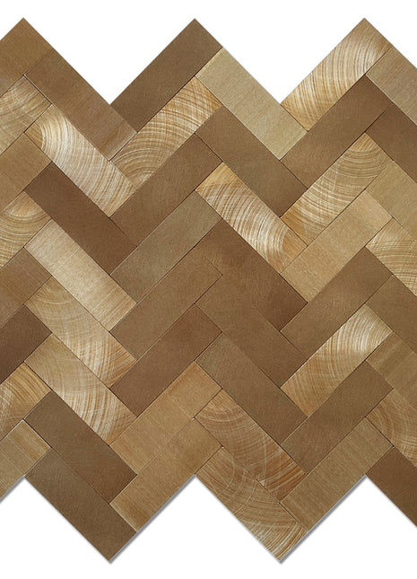 Zelfklevende Mozaïek Steenstrip visgraat roest bruin