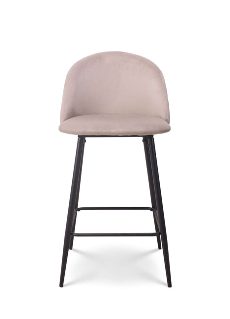 Barkruk Roos velvet beige