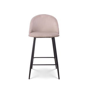 Barkruk Roos velvet beige