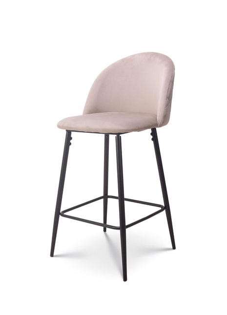 Barkruk Roos velvet beige