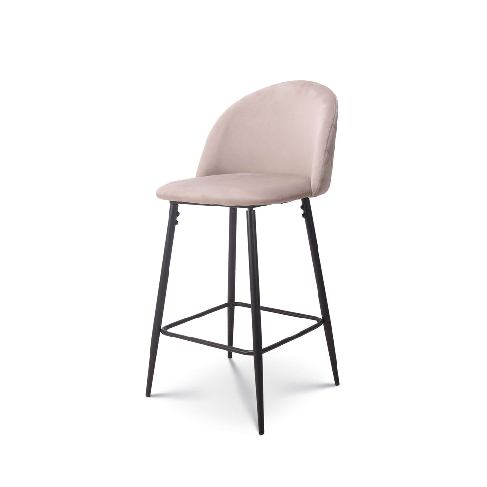 Barkruk Roos velvet beige