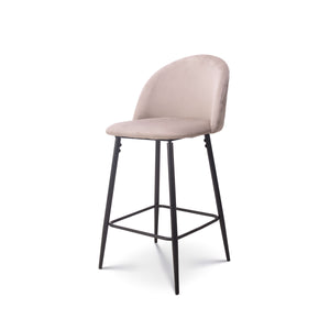 Barkruk Roos velvet beige
