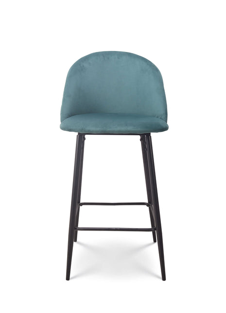 Barkruk Roos velvet petrol