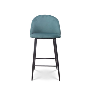 Barkruk Roos velvet petrol
