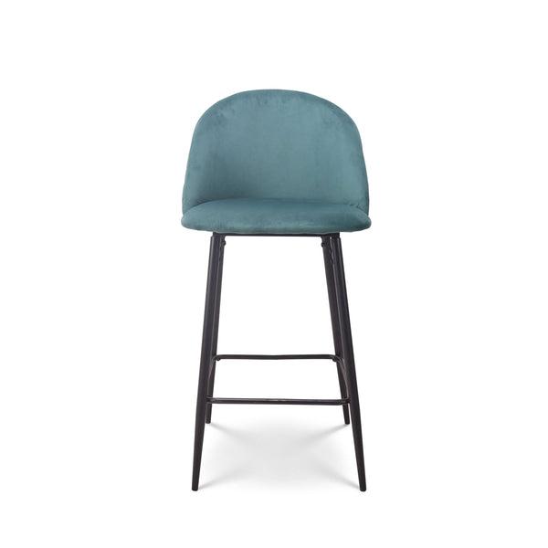 Barkruk Roos velvet petrol