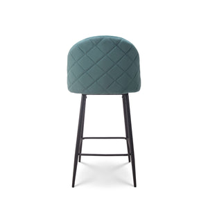 Barkruk Roos velvet petrol