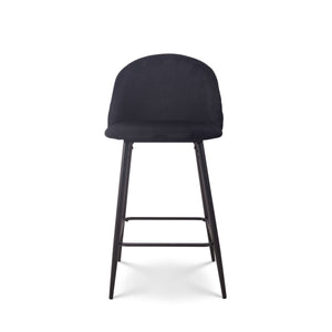 Barkruk Roos velvet zwart
