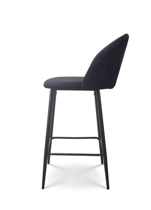 Barkruk Roos velvet zwart