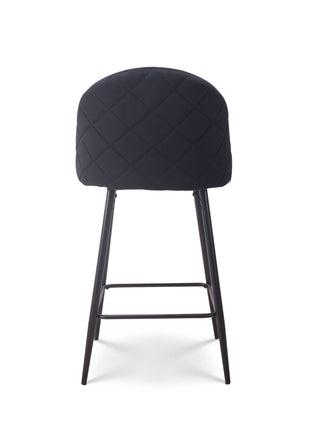 Barkruk Roos velvet zwart