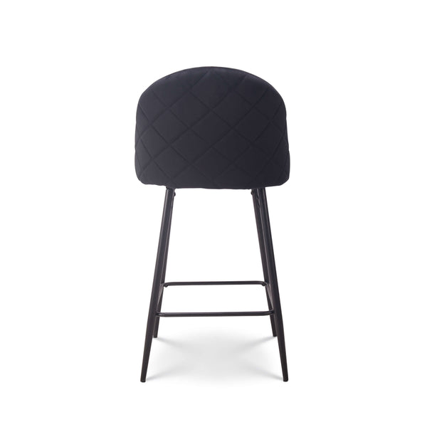 Barkruk Roos velvet zwart