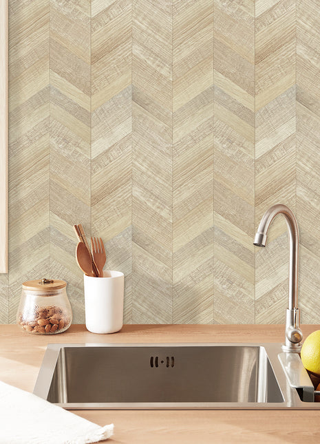 Zelfklevende Mozaïek Steenstrip visgraat eiken