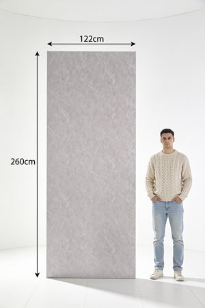 SPC marmeren wandpanelen - Carrara Mat Grijs - 260x122cm