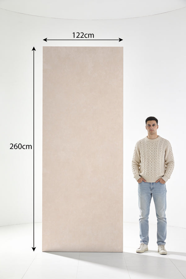 SPC marmeren wandpanelen - Ivory concrete - 263x122cm 4mm (Met kliksysteem)