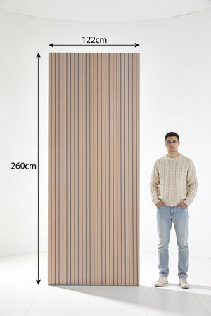 SPC marmeren wandpanelen - Latten naturel eiken - (Met kliksysteem) - Sample