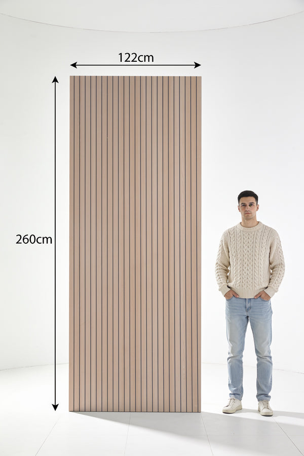 SPC marmeren wandpanelen - Latten naturel eiken - (Met kliksysteem) - Sample