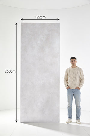 SPC marmeren wandpanelen - Beton ciré grijs - 263x122cm 4mm (Met kliksysteem)