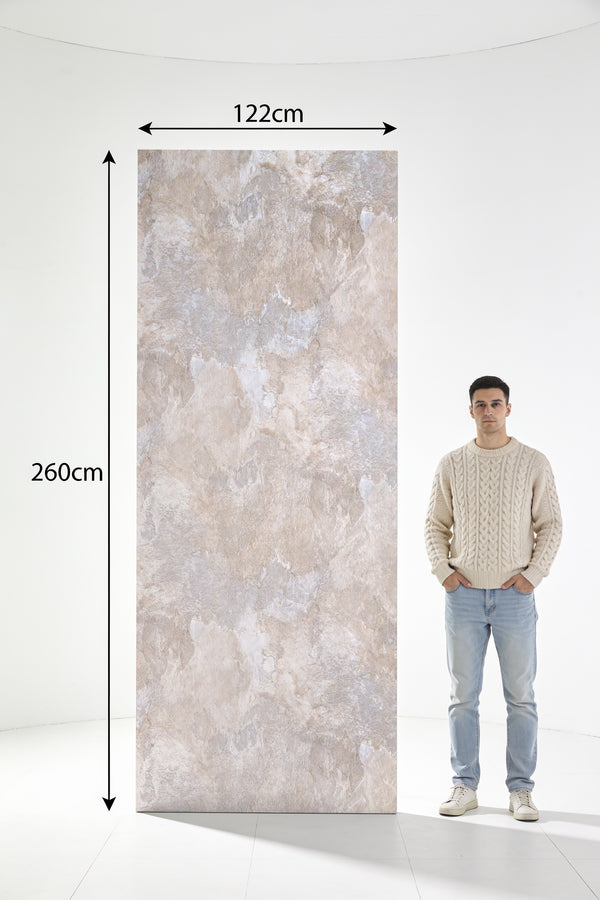 SPC marmeren wandpanelen - Desert Mist Mat Taupe/beige - 260x122cm