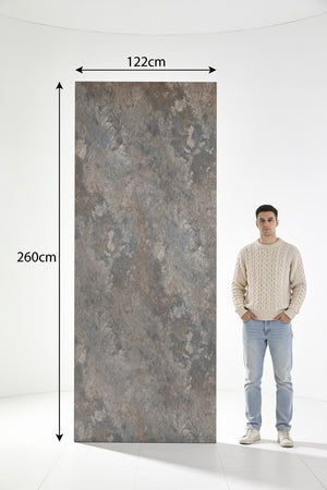 SPC marmeren wandpanelen - Forest Slate mat Groen/Bruin - 260x122cm
