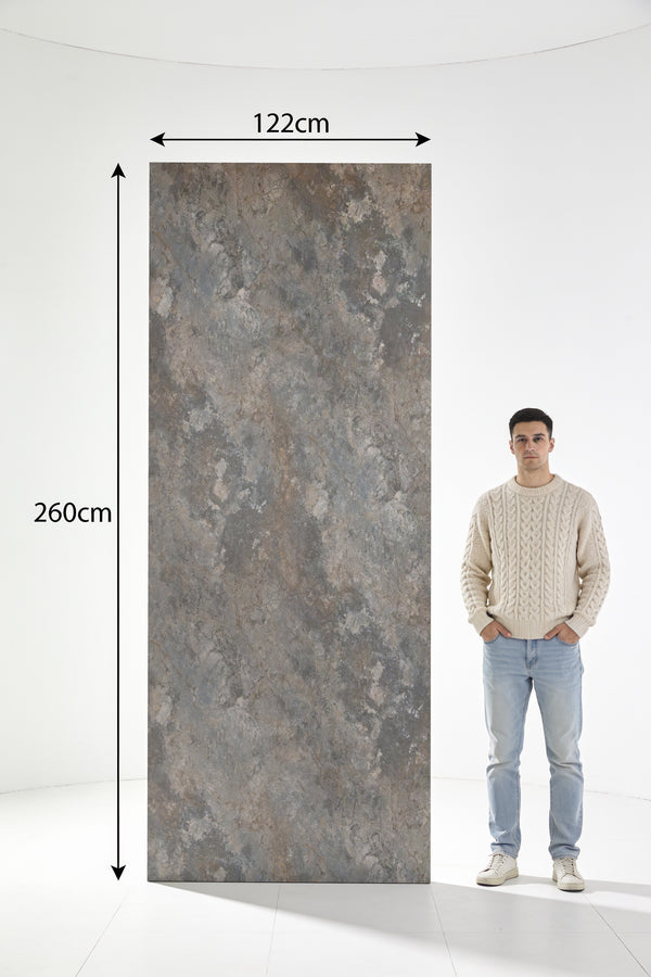 SPC marmeren wandpanelen - Forest Slate mat Groen/Bruin - 260x122cm