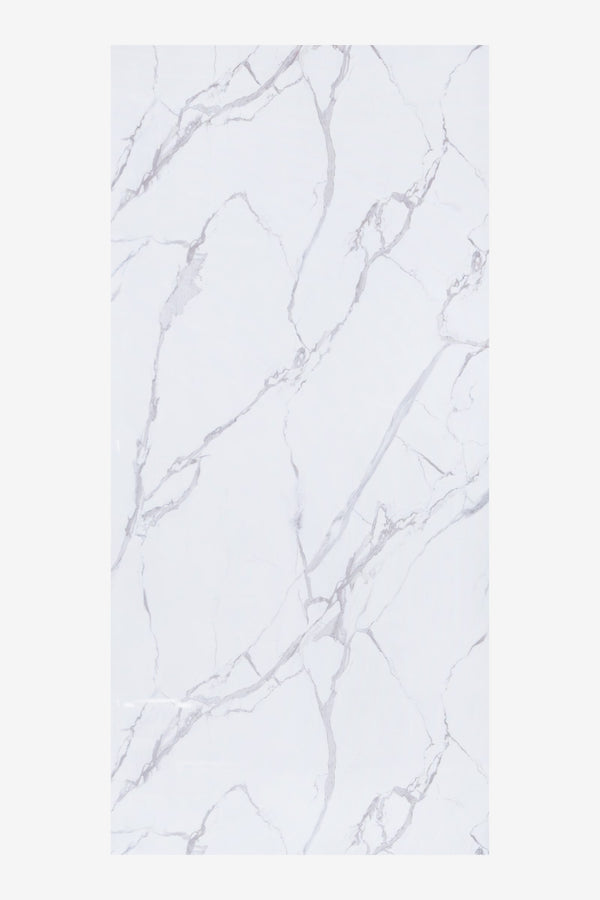 PVC marmeren wandpanelen - Hoogglans Bianco Venato wit - 260x122cm
