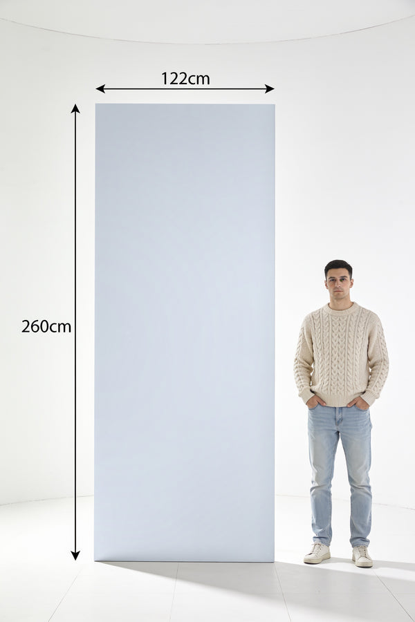 PVC marmeren wandpanelen - effen wit matte - 260x122cm