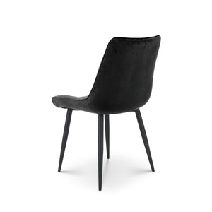 Eetkamerstoel Amber velvet zwart