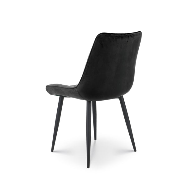 Eetkamerstoel Amber velvet zwart