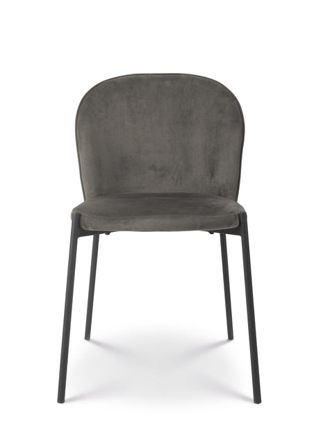 Eetkamerstoel Liza velvet grijs