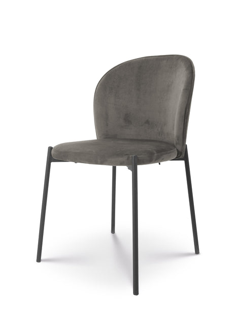 Eetkamerstoel Liza velvet grijs