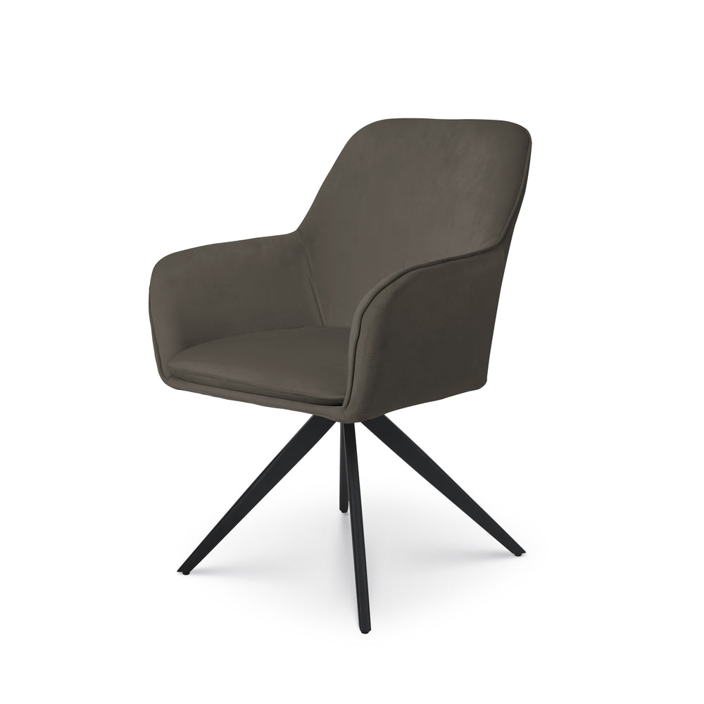 Eetkamerstoel Lynn velvet donker grijs