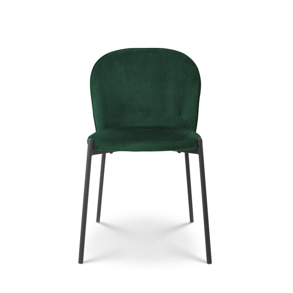 Eetkamerstoel Liza velvet groen