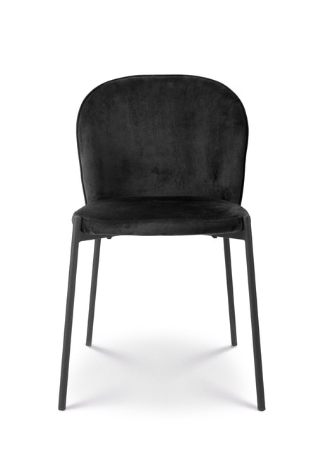 Eetkamerstoel Liza velvet zwart